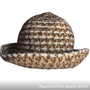 Villager Brown and Cream Patterned Hat